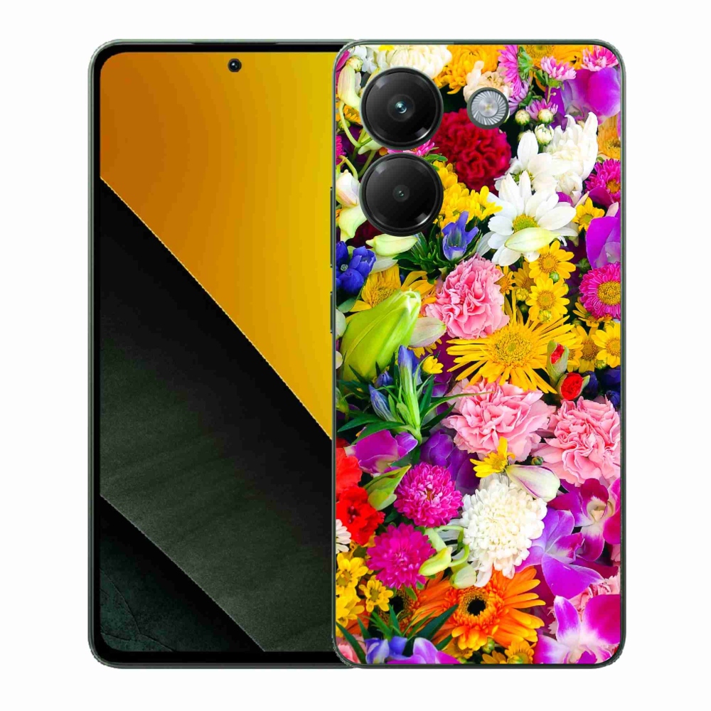 Gelový kryt mmCase na Xiaomi Poco M7 Pro 5G - květiny 12