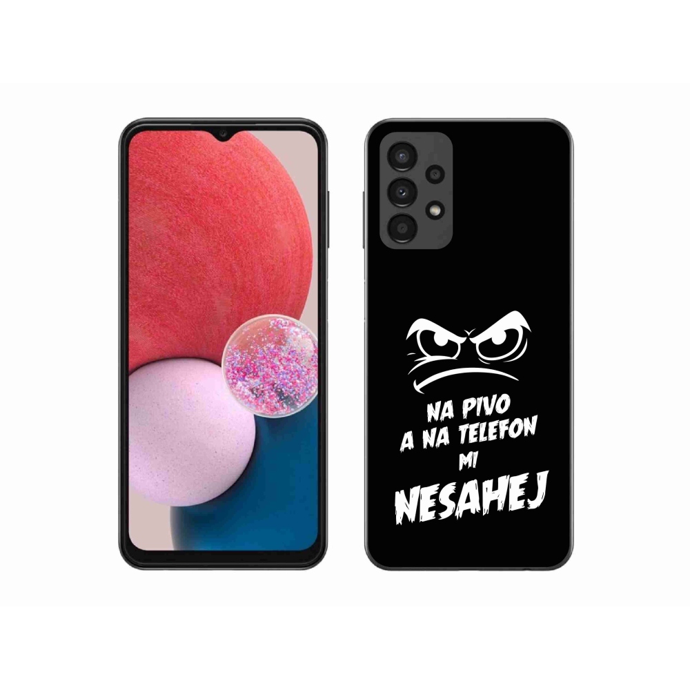 Gelový kryt mmCase na Samsung Galaxy A13 4G - pivní motiv 2 černé pozadí
