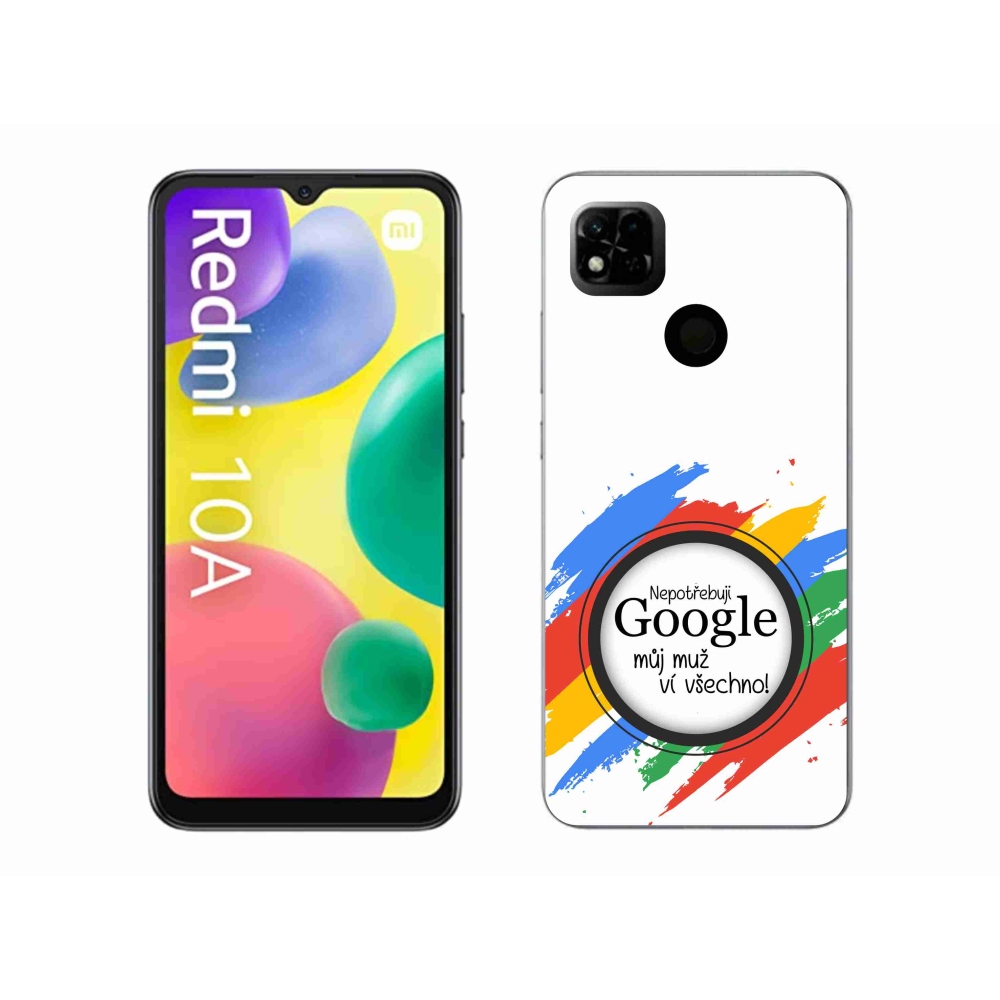 Gelový kryt mmCase na Xiaomi Redmi 10A - muž ví všechno bílé pozadí