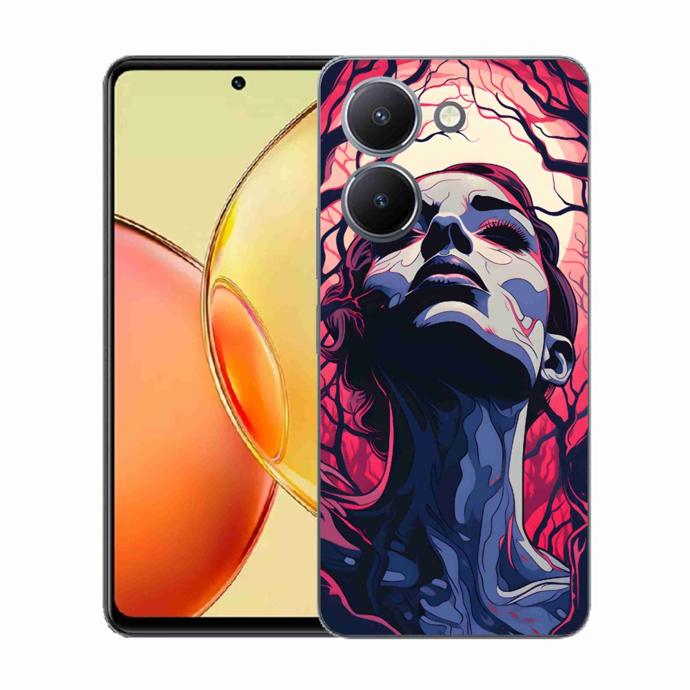 Gelový kryt mmCase na Vivo Y36 - abstraktní obličej