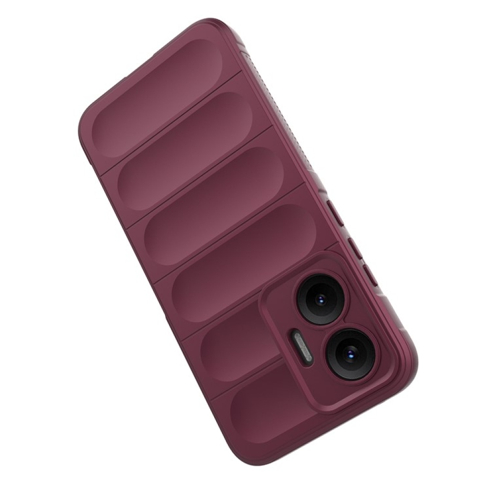 Rugg odolný gelový obal na Xiaomi Poco F7 5G - vínový
