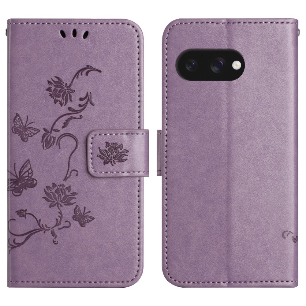 Flower knížkové pouzdro na Google Pixel 9a - světlefialové