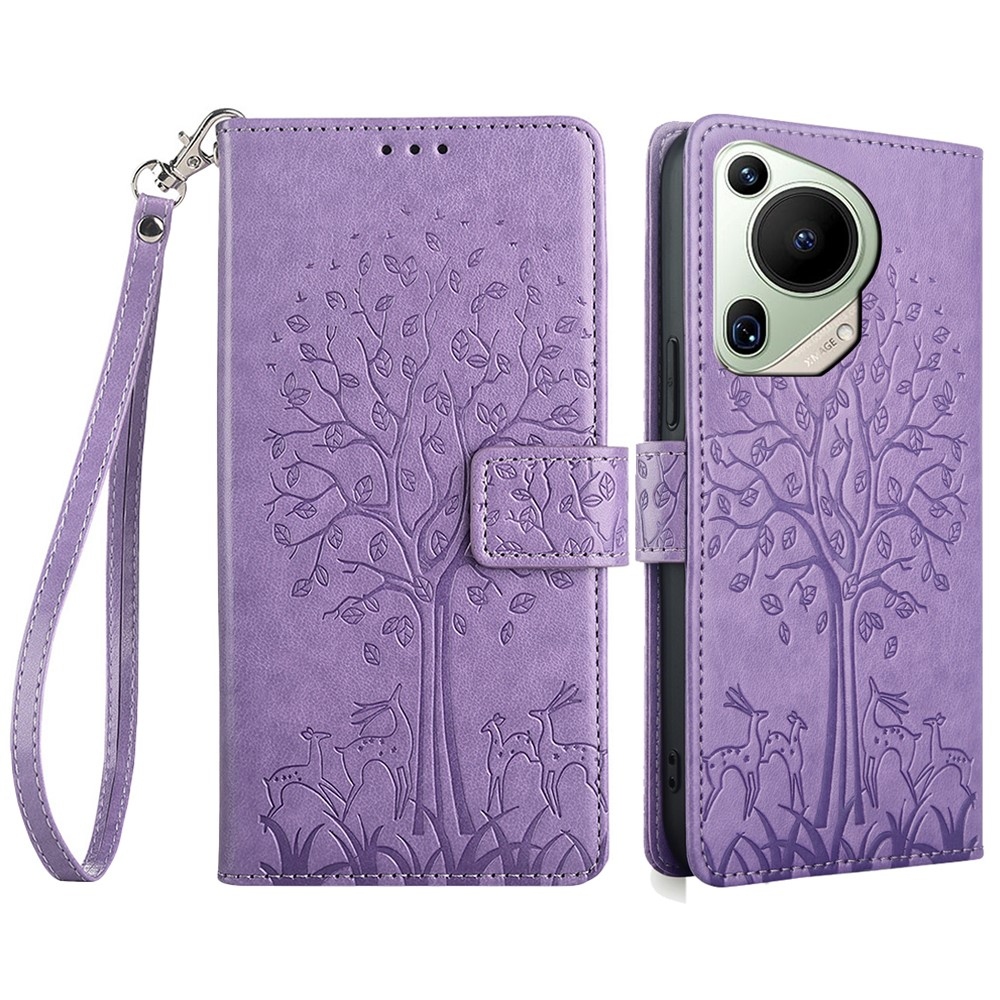 Tree knížkové pouzdro na Huawei Pura 70 Ultra - fialové
