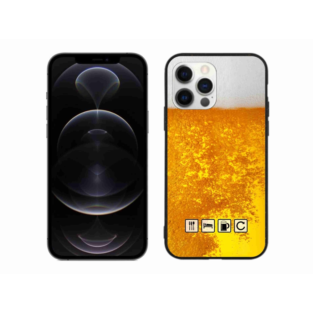Gelový kryt mmCase na iPhone 12 Pro Max - pivní motiv 3