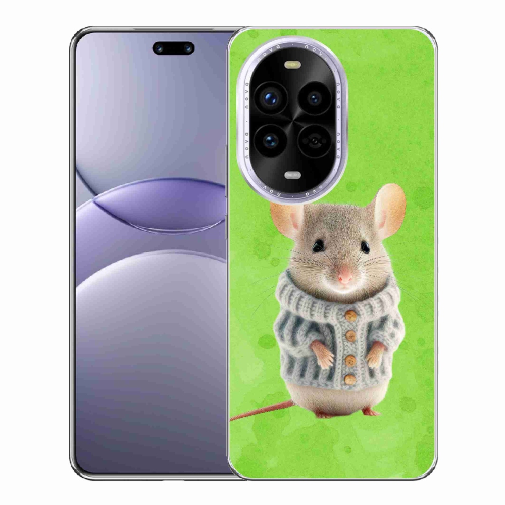 Gelový kryt mmCase na Huawei Nova 13 Pro 5G - myška ve svetru