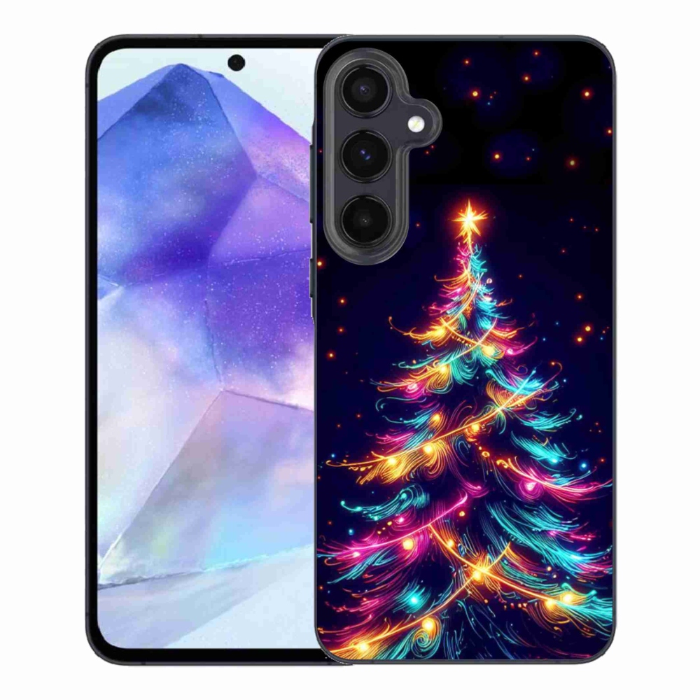 Gelový kryt mmCase na Samsung Galaxy A55 5G - neonový vánoční stromek