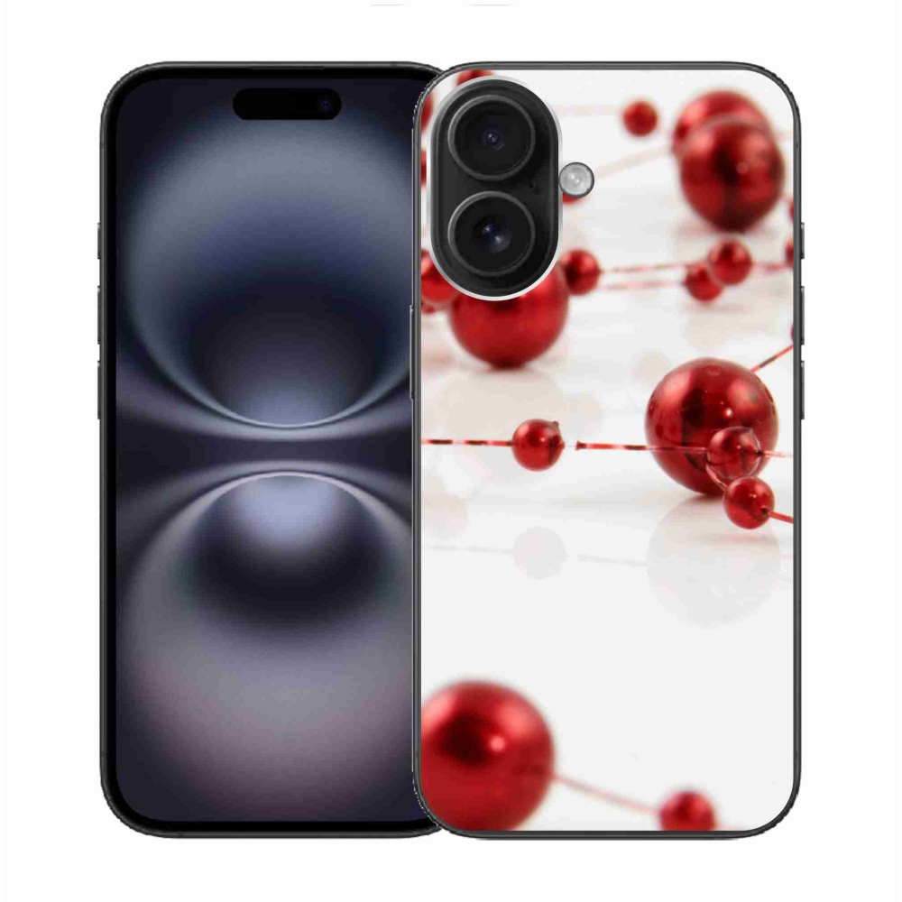 Gelový kryt mmCase na iPhone 16 - vánoční řetěz