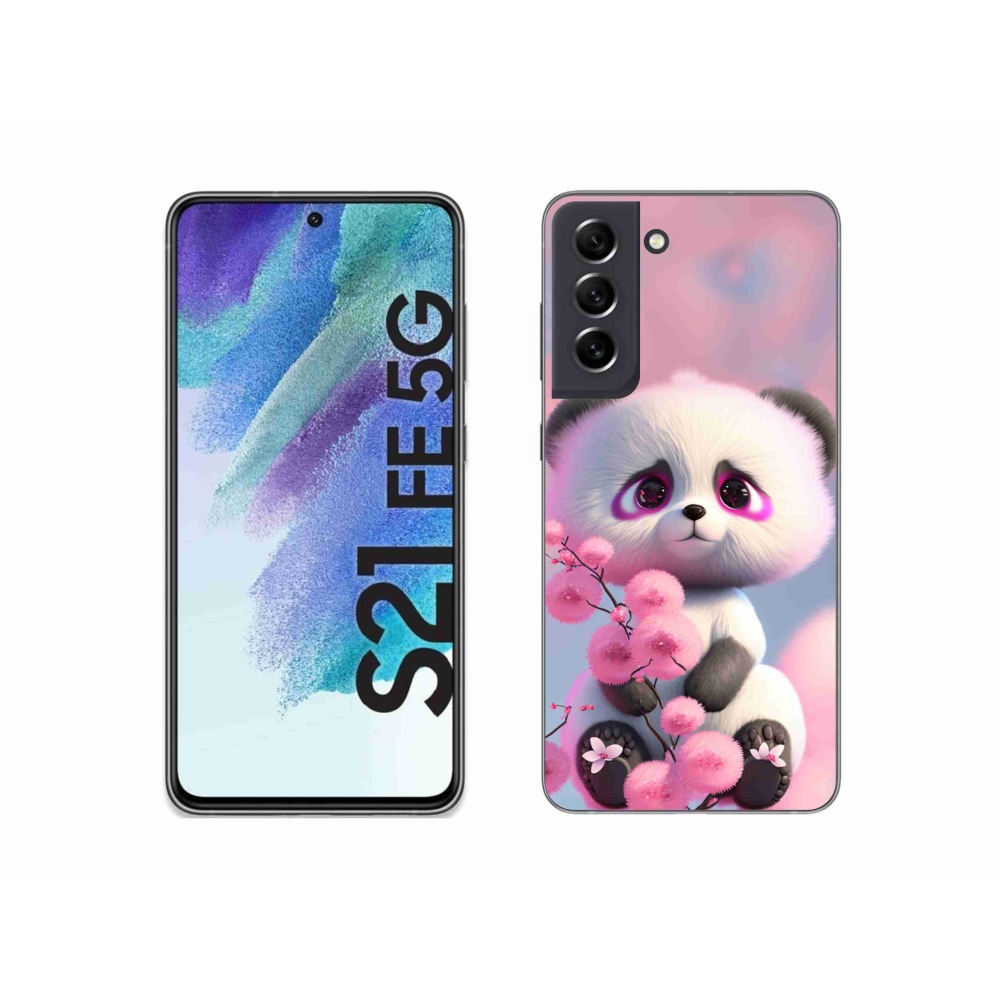 Gelový kryt mmCase na Samsung Galaxy S21 FE 5G - roztomilá panda 1