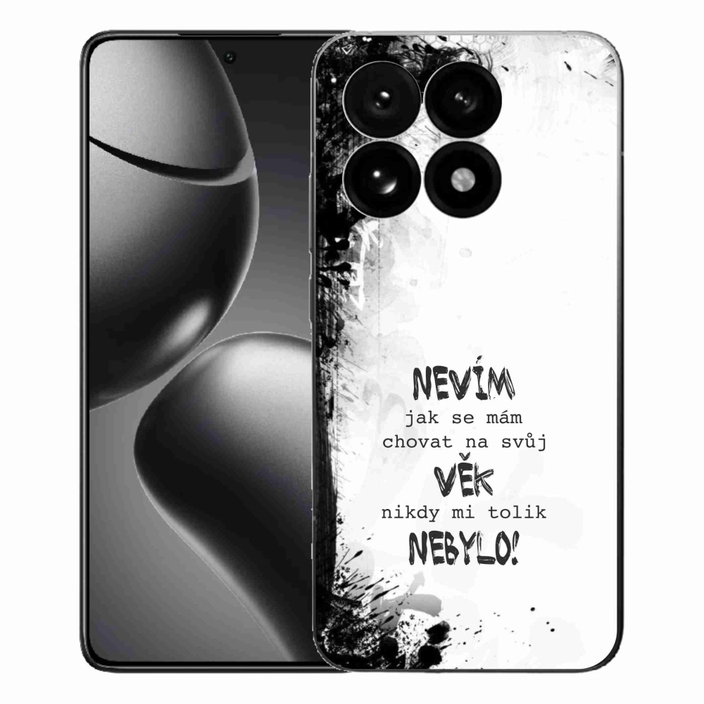 Gelový kryt mmCase na Xiaomi 15T - vtipný text 14 bílé pozadí