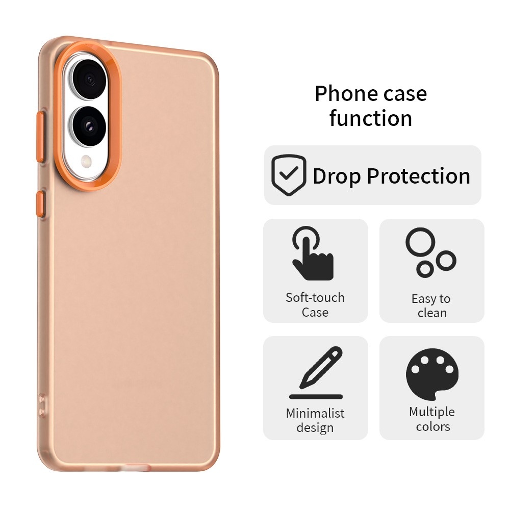 Candys matný gelový obal na Samsung Galaxy S25 Edge - oranžový