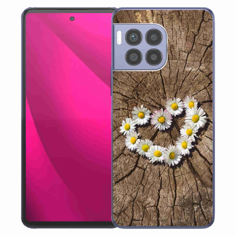 Gelový kryt mmCase na T-Mobile T Phone 2 Pro - srdce z kopretin