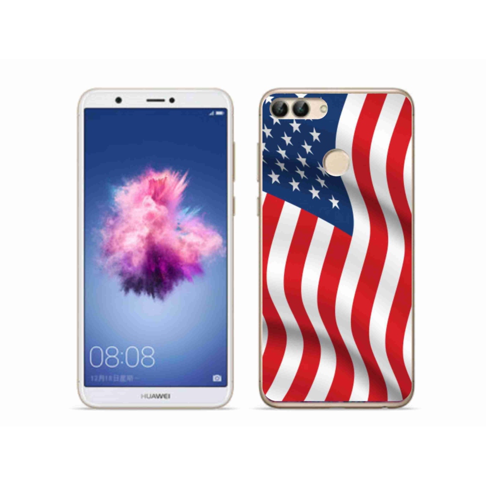 Gelový kryt mmCase na mobil Huawei P Smart - USA vlajka
