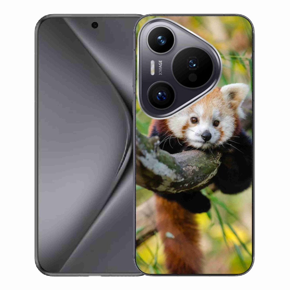 Gelový kryt mmCase na Huawei Pura 70 Pro - panda červená