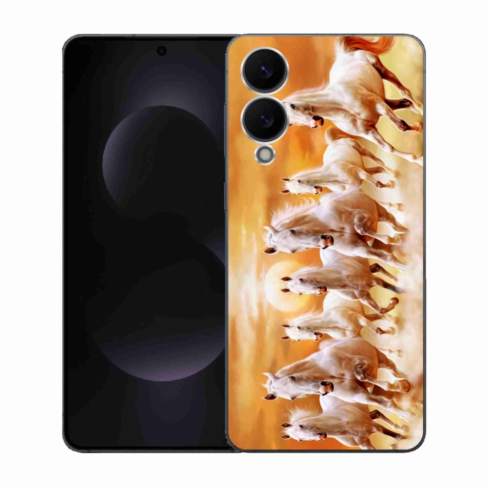 Gelový kryt mmCase na Samsung Galaxy S25 Edge - koně 2