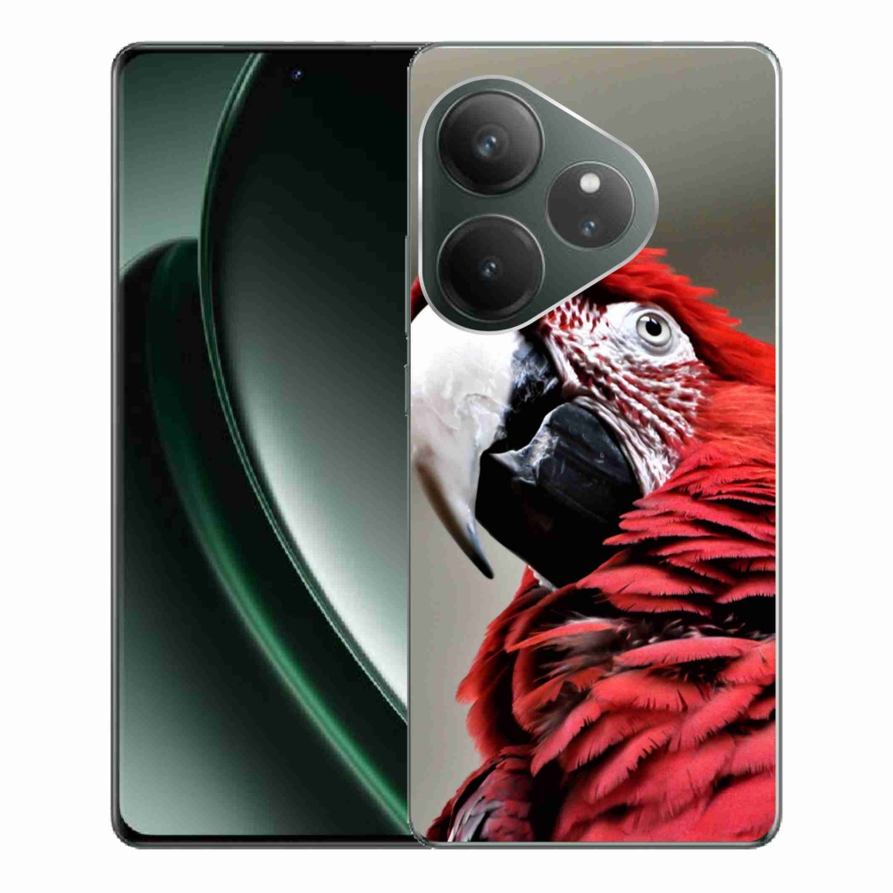 Gelový obal mmCase na Realme GT 6 5G/GT 6T 5G - papoušek ara červený