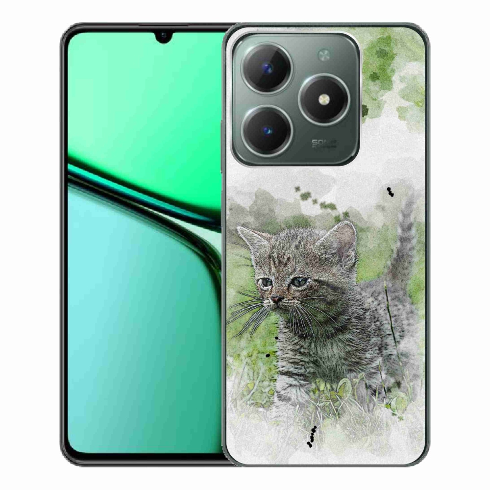 Gelový kryt mmCase na Realme C61 - roztomilé kotě 1