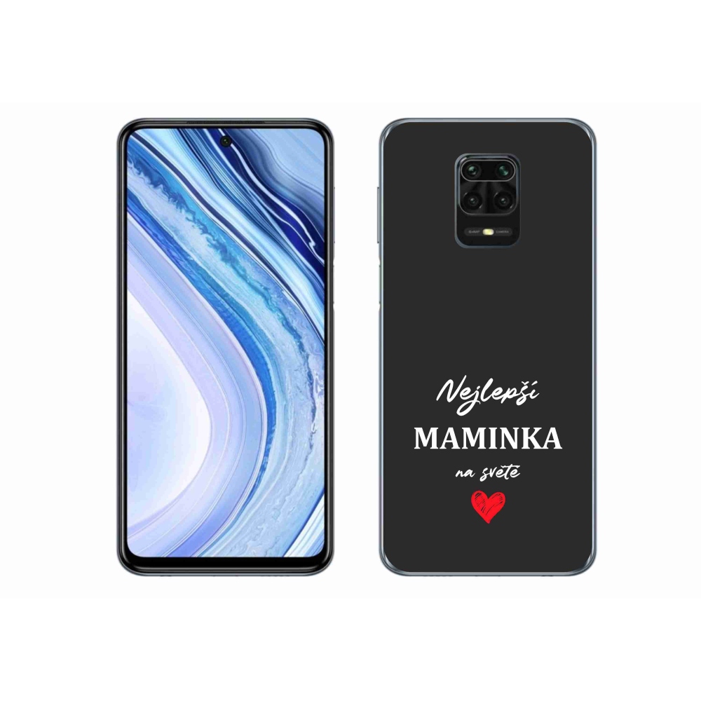 Gelový kryt mmCase na Xiaomi Redmi Note 9S - nejlepší maminka 1 černé pozadí