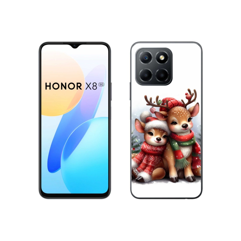 Gelový kryt mmCase na Honor X8 5G/70 Lite 5G - vánoční sobi