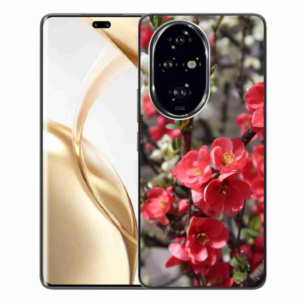 Gelový kryt mmCase na Honor 200 Pro 5G - červené květy