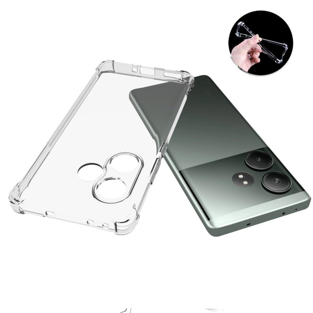 Gelový obal s vyztuženými rohy na Realme GT 6 5G/GT 6T 5G - průhledný