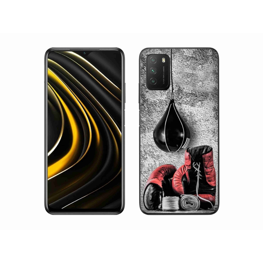 Gelový kryt mmCase na Xiaomi Poco M3 - boxovací pytel a rukavice