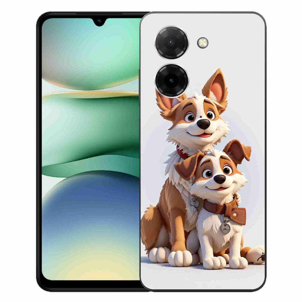 Gelový kryt mmCase na Xiaomi Redmi A5 (171.7x77.8x8.3mm) - kreslení psi