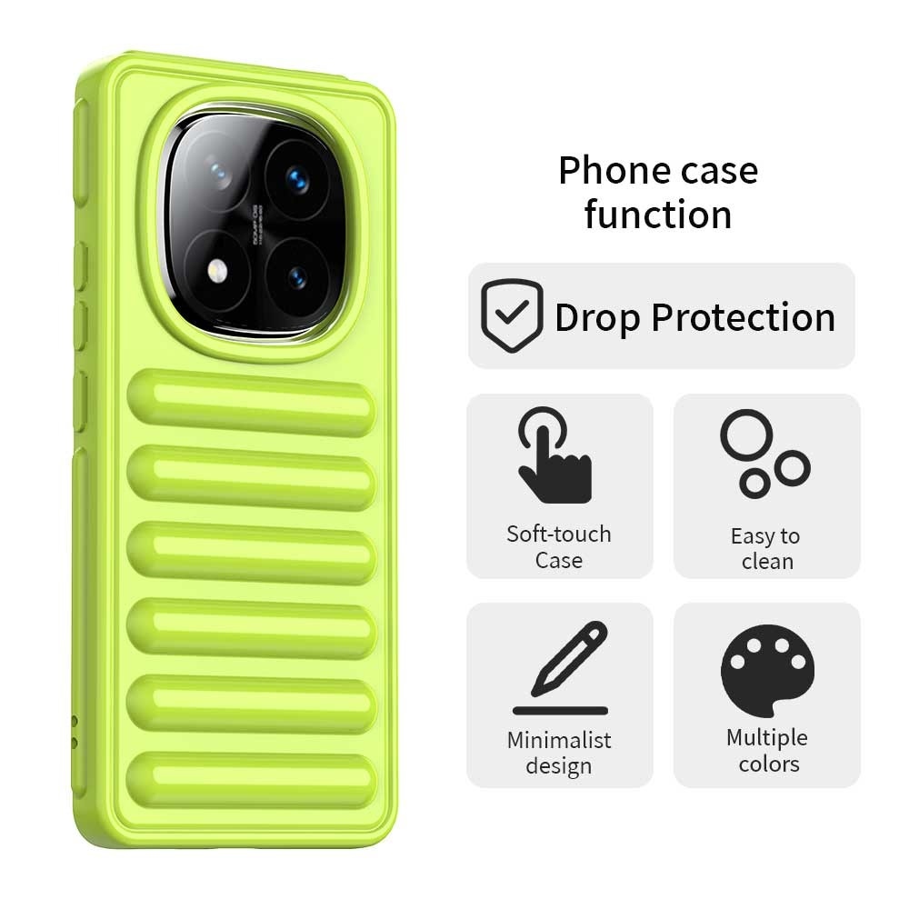 Stripe odolný kryt na Xiaomi Redmi Note 14 Pro+ 5G - zelený