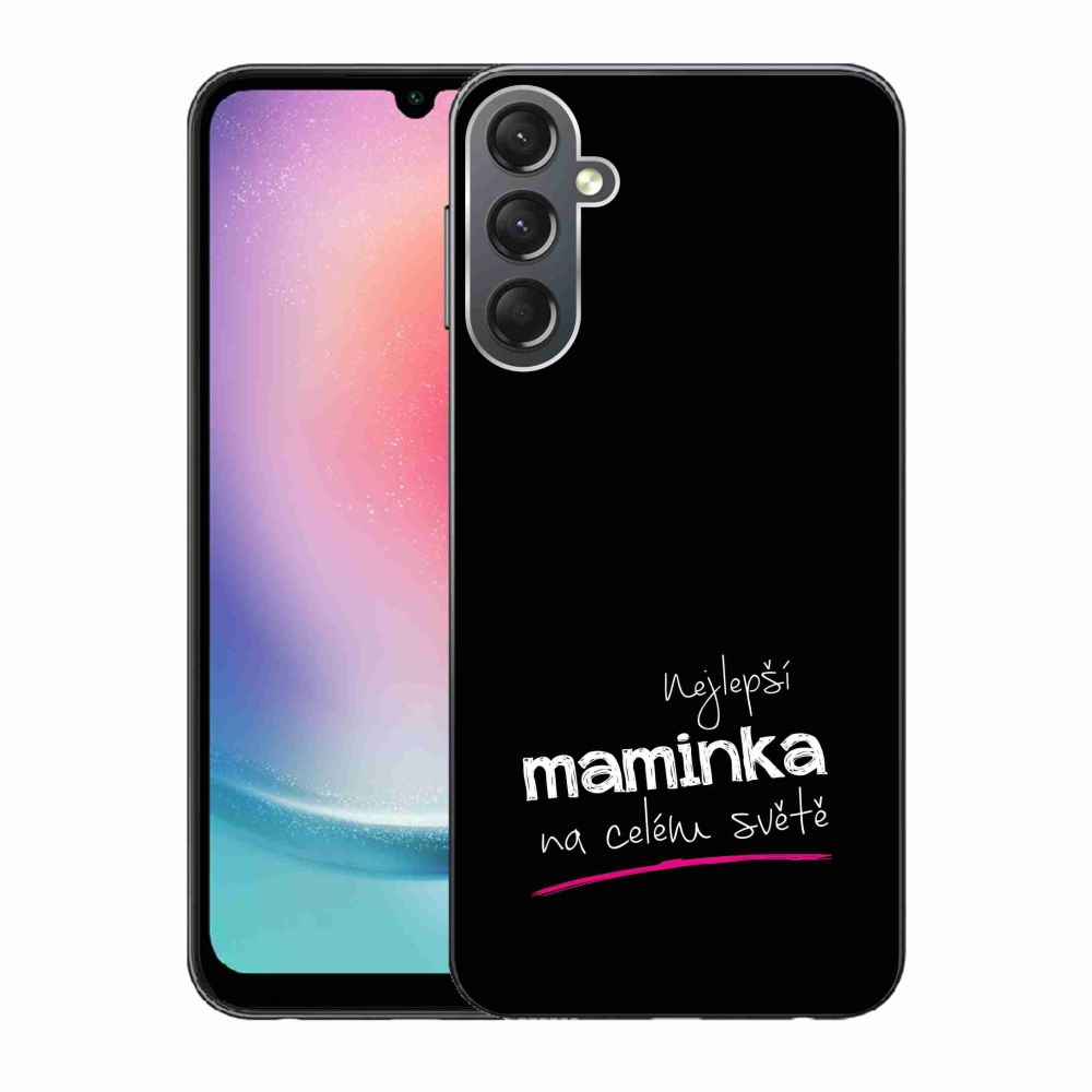 Gelový kryt mmCase na Samsung Galaxy A24 - nejlepší maminka 4 černé pozadí