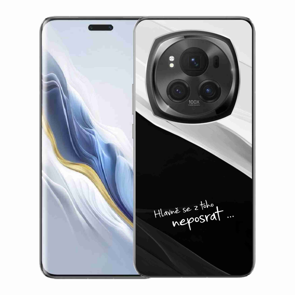 Gelový kryt mmCase na Honor Magic 6 Pro 5G - vtipný text 13 černobílé pozadí