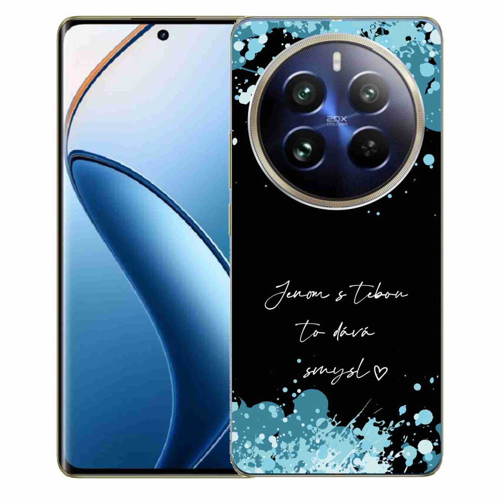 Gelový kryt mmCase na Realme 12 Pro 5G/12 Pro+ 5G - zamilovaný text černé pozadí