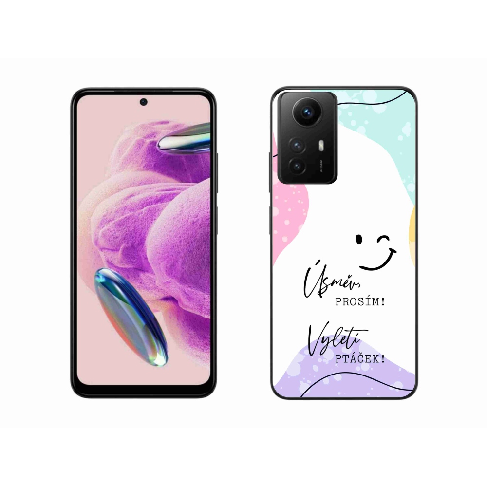 Gelový kryt mmCase na Xiaomi Redmi Note 12S - vtipný text 4 bílé pozadí