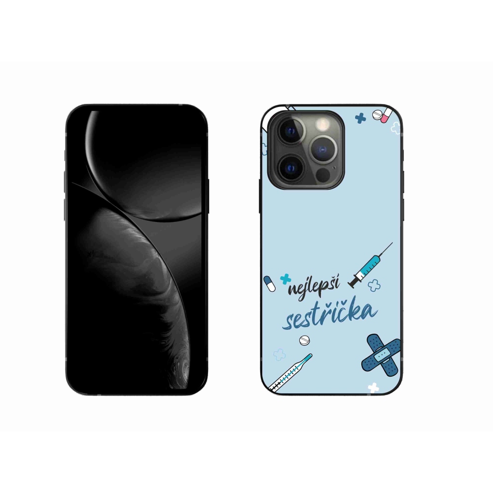 Gelový kryt mmCase na iPhone 13 Pro 6.1 - nejlepší sestřička modré pozadí