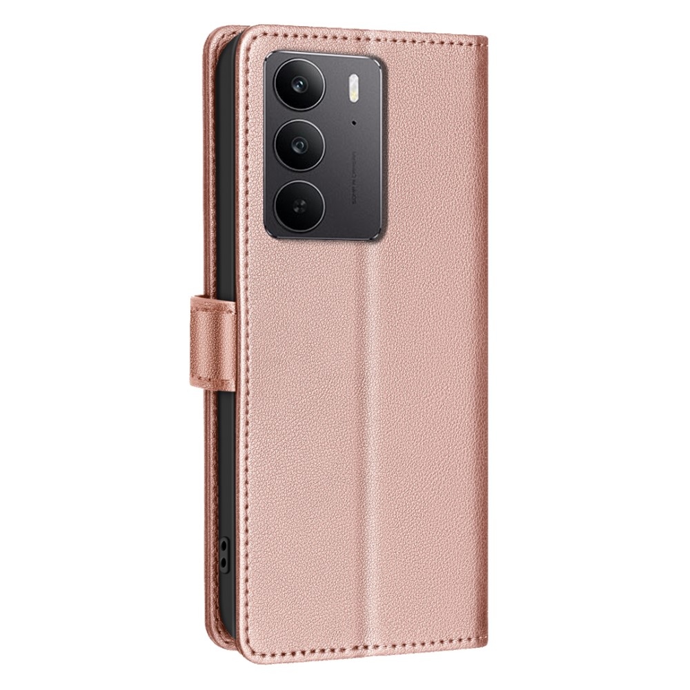 BINFEN knížkové pouzdro na Realme C75 - růžovozlaté