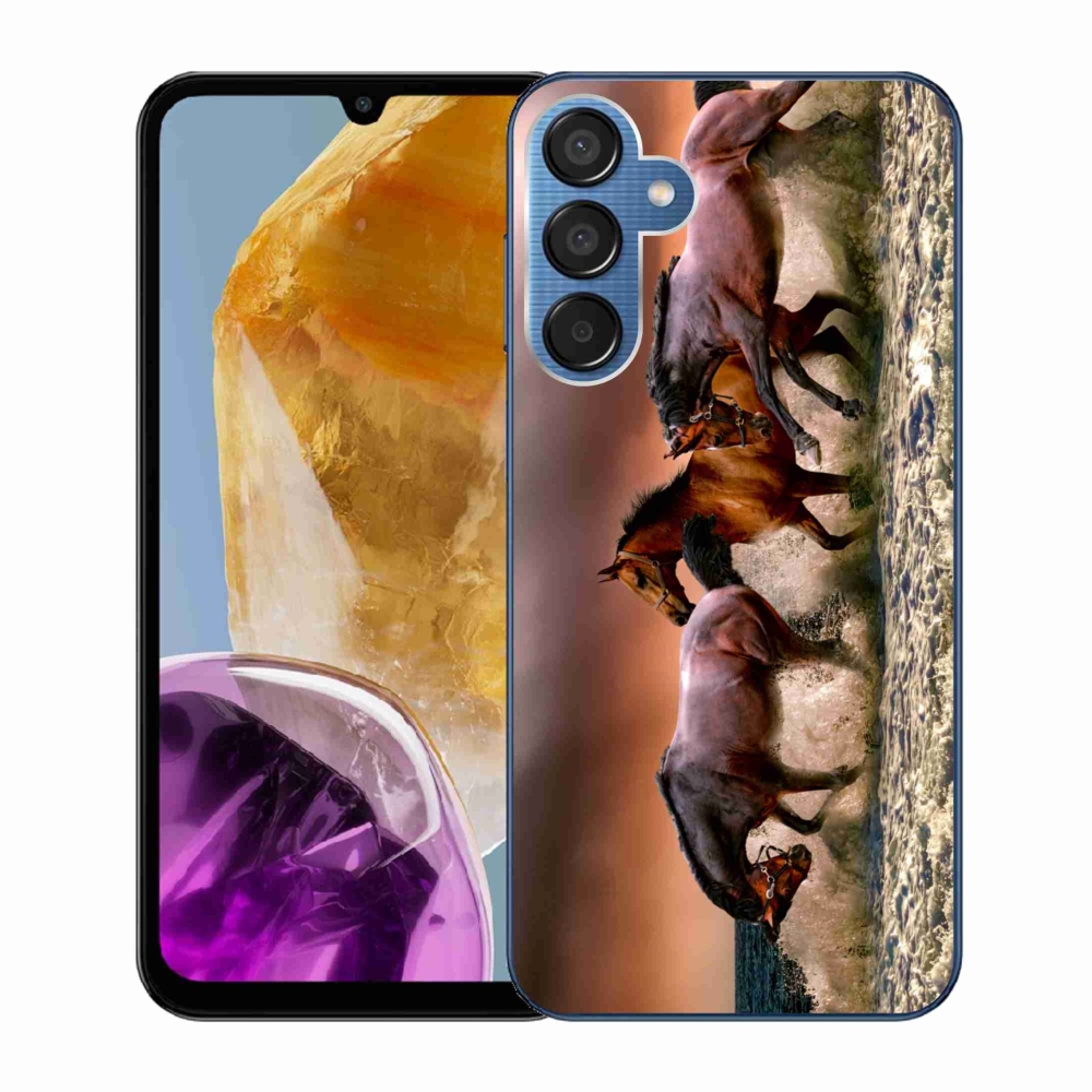 Gelový obal mmCase na Samsung Galaxy M15 5G - koně 1