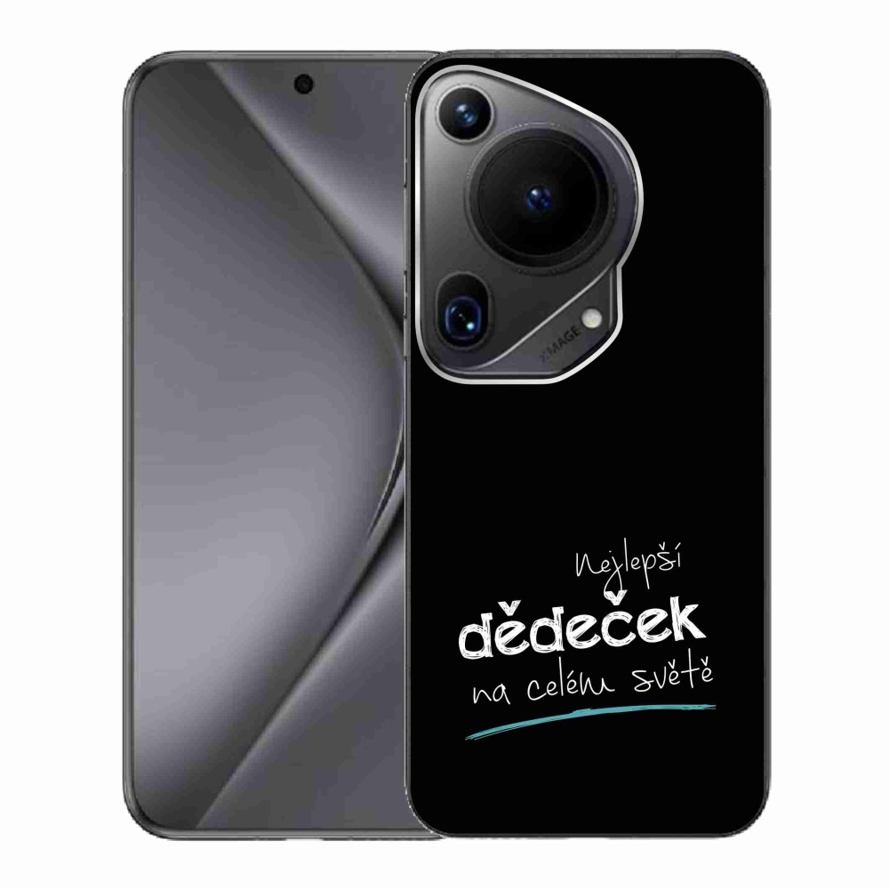 Gelový kryt mmCase na Huawei Pura 70 Ultra - nejlepší dědeček 3 černé pozadí
