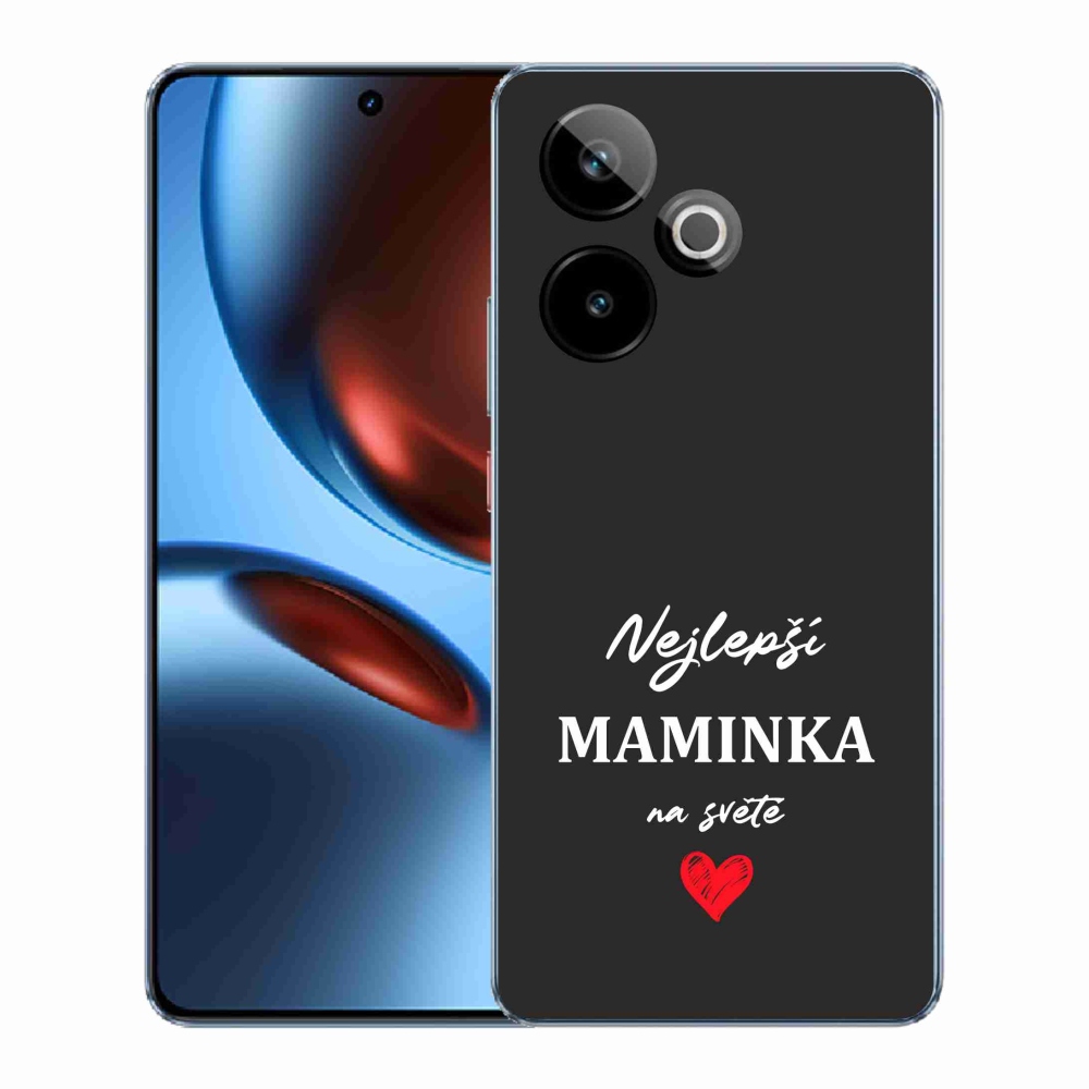 Gelový kryt mmCase na Realme GT 7 5G/GT 7T 5G - nejlepší maminka 1 černé pozadí