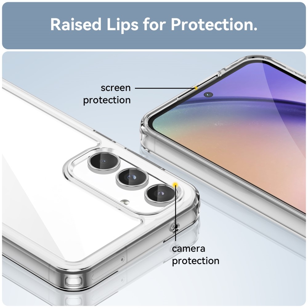 Gelový obal s pevnými zády na Samsung Galaxy A55 5G - průhledný