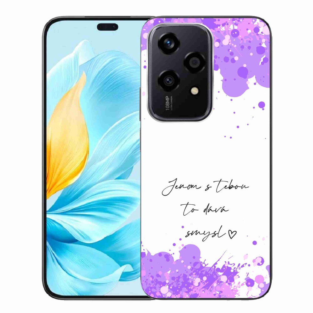 Gelový kryt mmCase na Honor 200 Lite 5G - zamilovaný text bílé pozadí