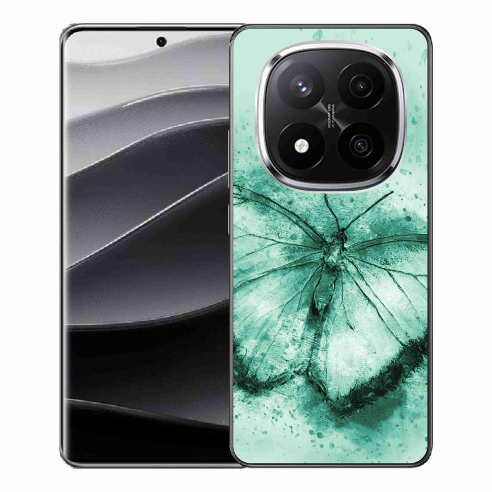 Gelový kryt mmCase na Xiaomi Redmi Note 14 Pro+ 5G - zelený motýl