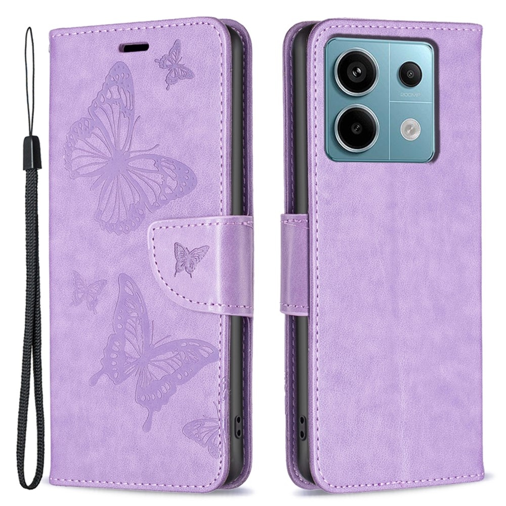 Butterfly knížkové pouzdro na Xiaomi Redmi Note 13 Pro 4G/Poco M6 Pro - světlefialové