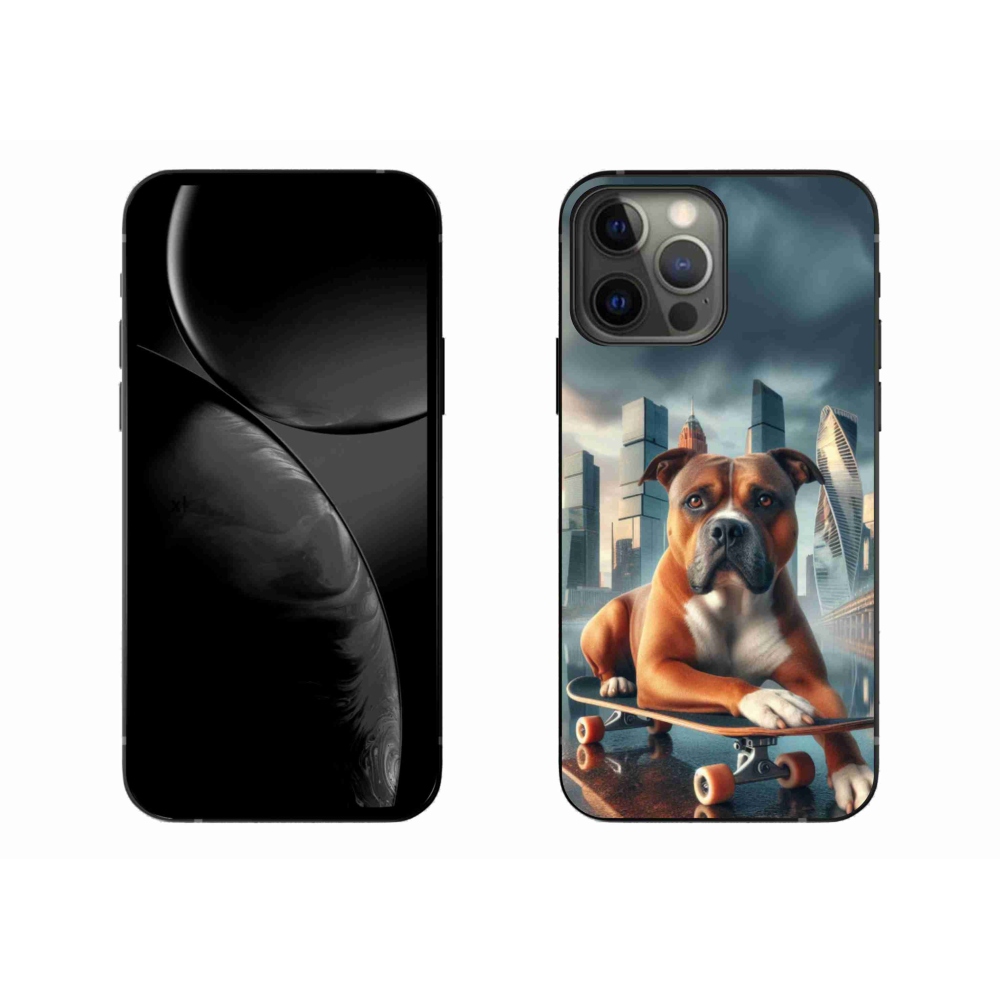 Gelový kryt mmCase na iPhone 13 Pro Max 6.7 - pes na skateboardu
