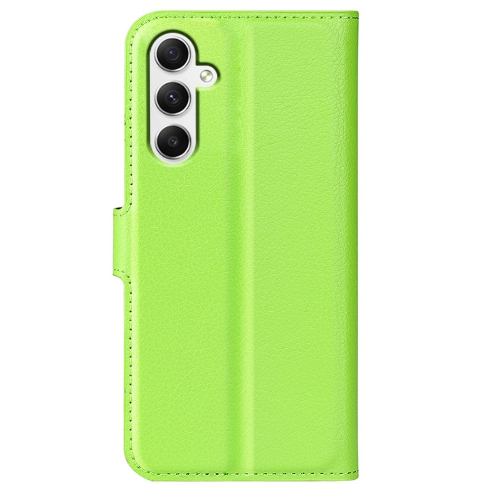Litchi knížkové pouzdro na Samsung Galaxy A35 5G - zelené