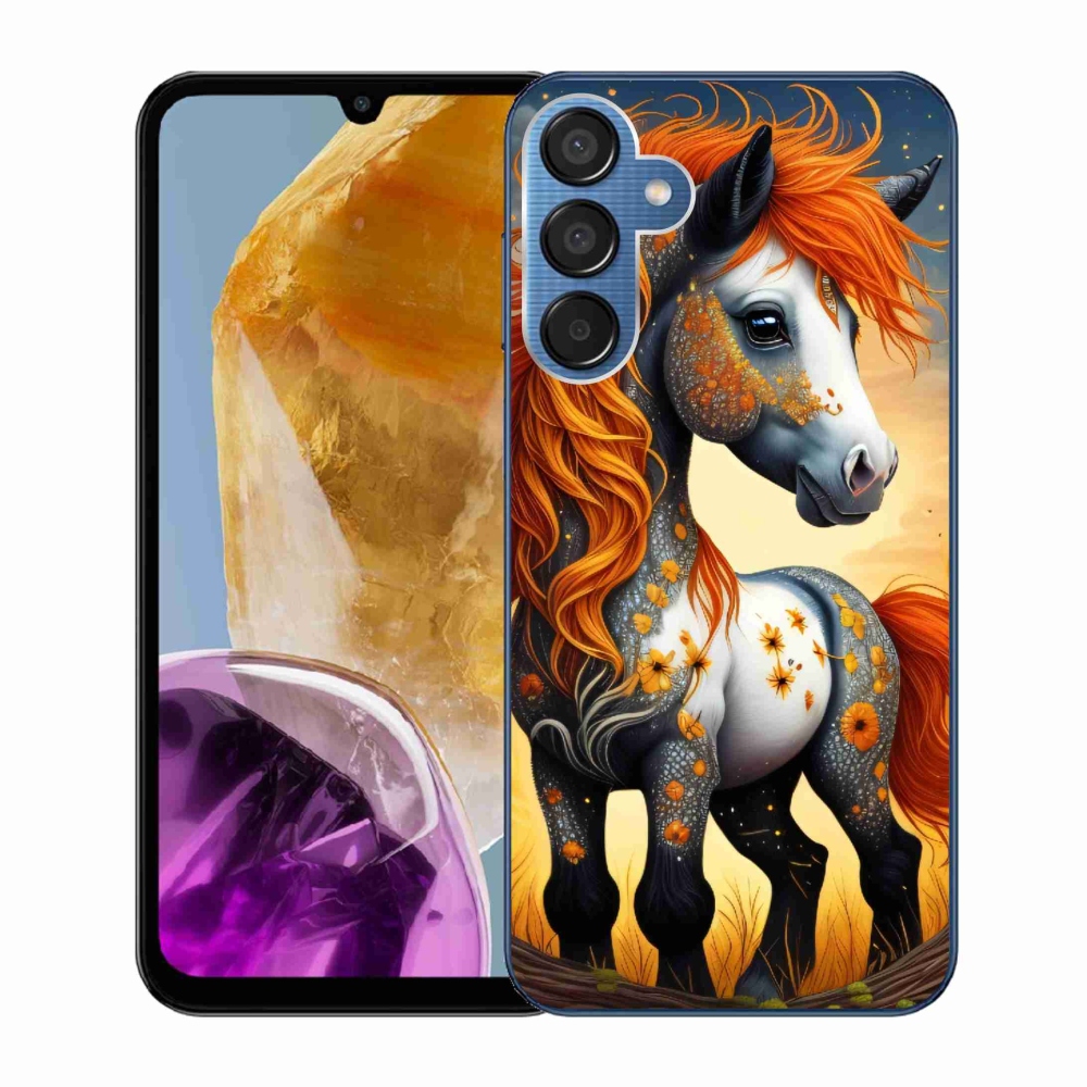 Gelový kryt mmCase na Samsung Galaxy M15 5G - barevný poník