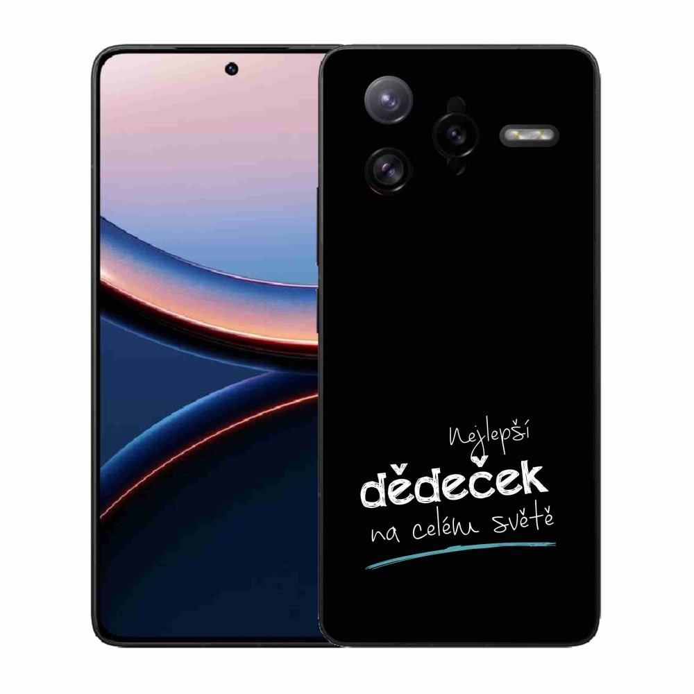 Gelový kryt mmCase na Xiaomi Poco F7 Ultra - nejlepší dědeček 3 černé pozadí