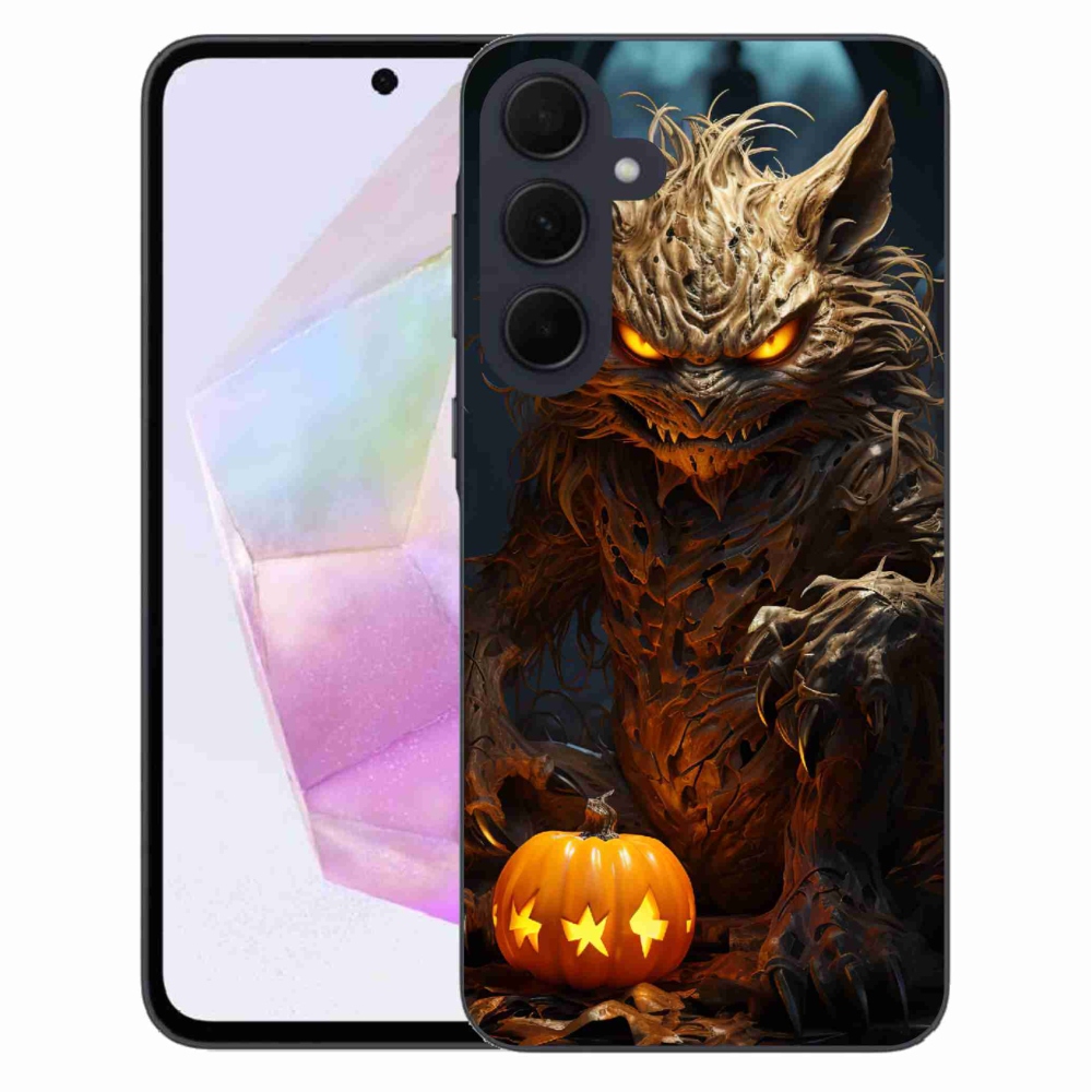 Gelový kryt mmCase na Samsung Galaxy A35 5G - halloweenská příšera