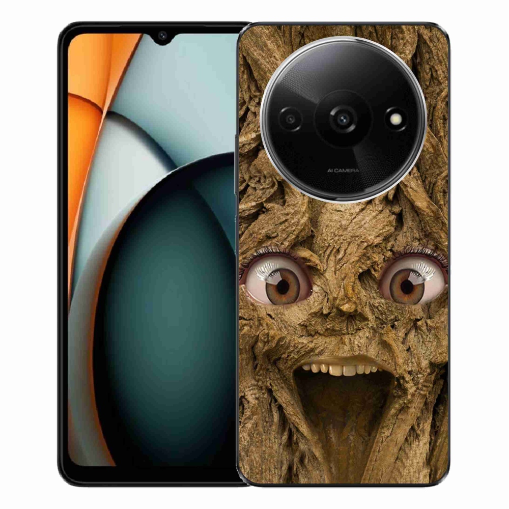 Gelový kryt mmCase na Xiaomi Redmi A3 - veselý strom s očima