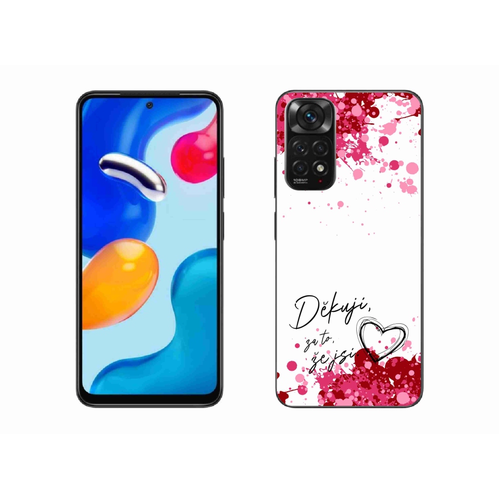 Gelový kryt mmCase na Xiaomi Redmi Note 11S 4G - zamilovaný text 2 bílé pozadí