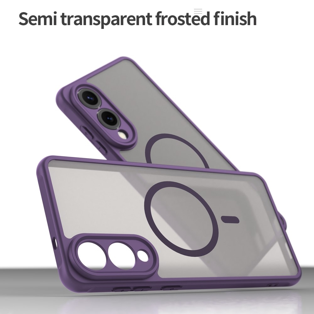Case matný gelový obal s MagSafe na Samsung Galaxy S25 Edge - fialový