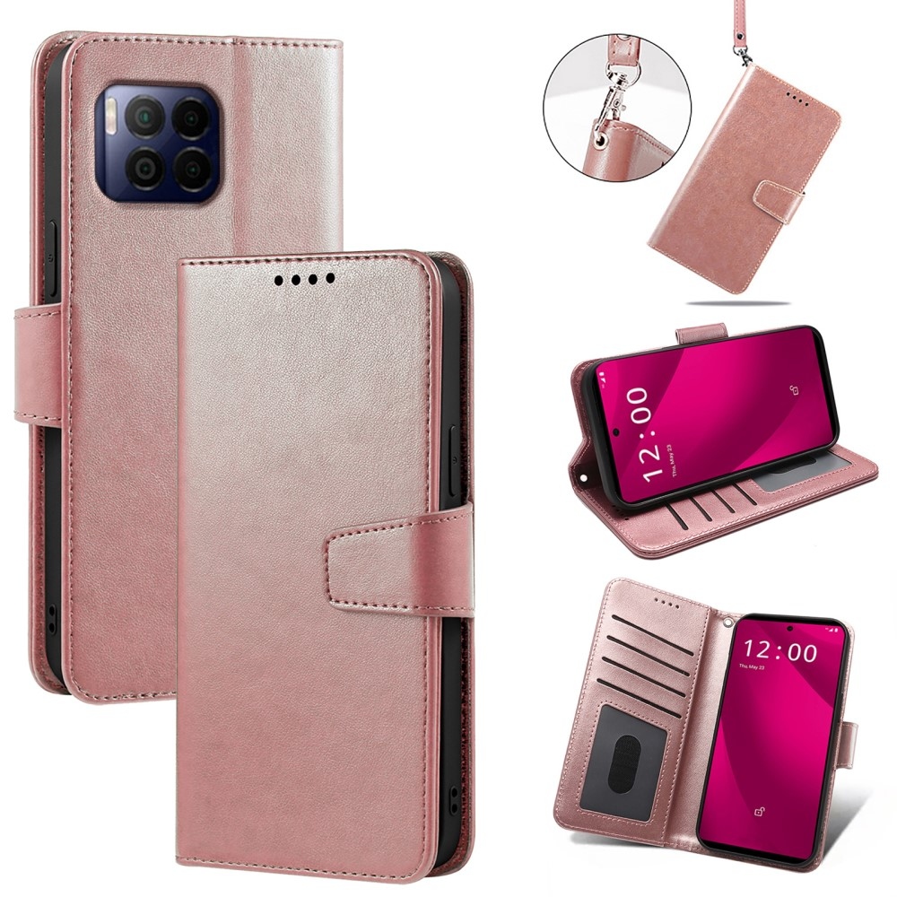 Strong knížkové pouzdro na T-Mobile T Phone 2 Pro - růžovozlaté