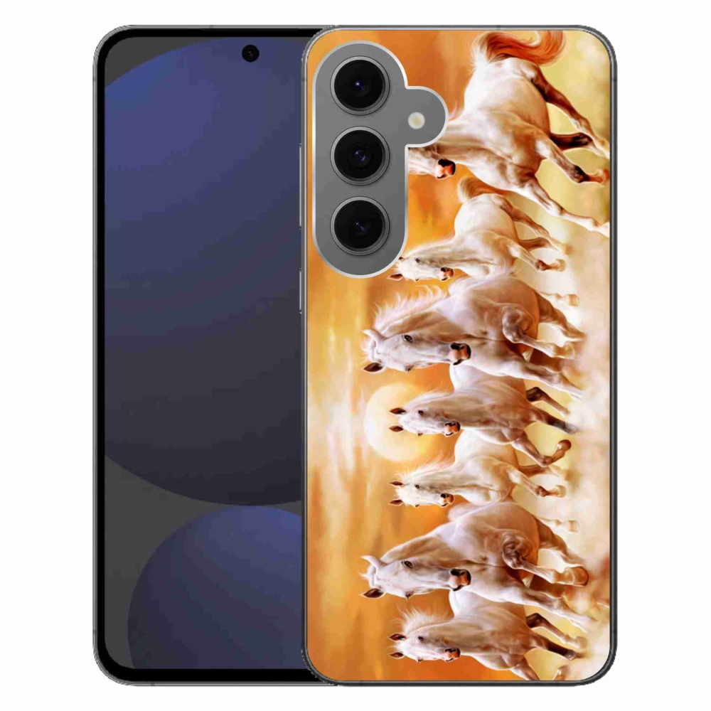 Gelový obal mmCase na Samsung Galaxy S24 FE - koně 2